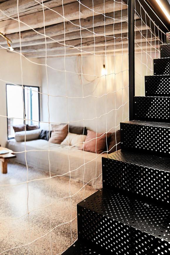 Perforated staircase designed by Love Enqvist. Created by Venecian artisian Pierino