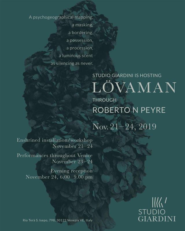 StudioGiardini and Love Enqvist host LÖVAMAN performance throughout Venice by Roberto N Peyre